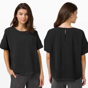 Lululemon Shift in Time Short Sleeve - Black SZ 4